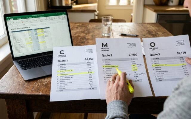 How to Compare Cabinet Quotes Without Getting Confused