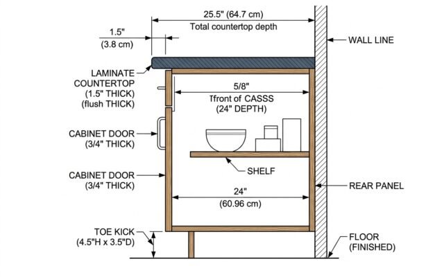 Kitchen Cabinet Depth: Standard Measurements and When to Break Them