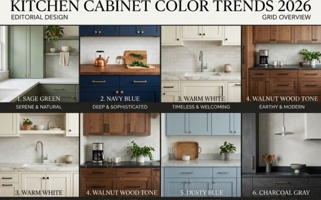 Top 10 Kitchen Cabinet Color Trends Dominating 2026