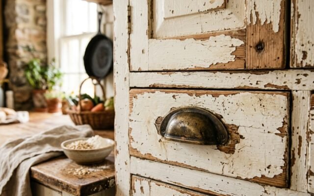 Distressed Kitchen Cabinets: Techniques, Wood Types, and Hardware for the Rustic Look